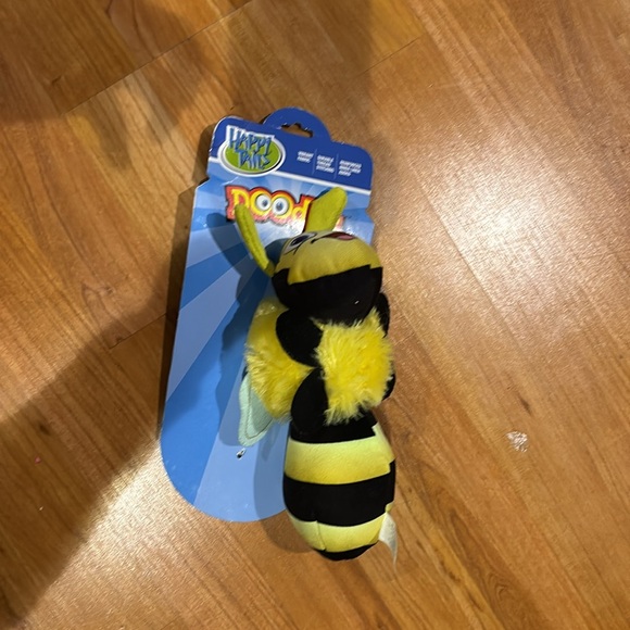 Happy Tails  Double-Stitched Honeybee Plush Reinforced Toy Dog NEW  10” - Picture 3 of 4